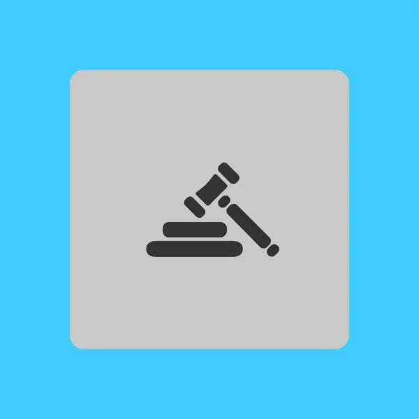 オークション ハンマー ピクトグラム 法律裁判官小槌アイコン フラットなデザイン スタイル — ストックベクタ