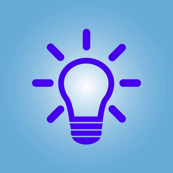 Lichtzeichen Symbol Idee Symbol Kreatives Denken Und Geschäftsidee — Stockvektor