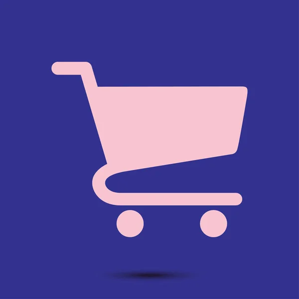 Icono Plano Carta Compras Añadir Producto Carrito — Vector de stock