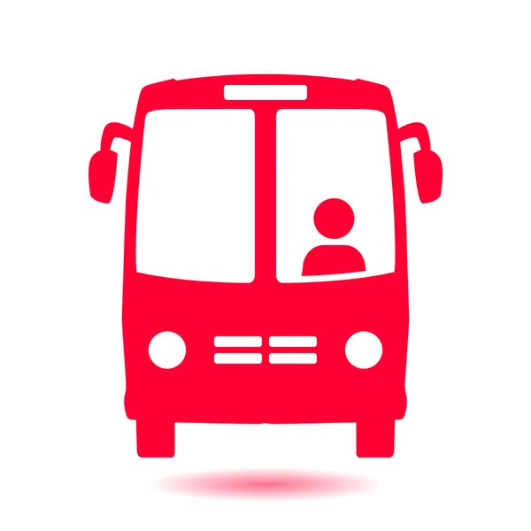 Buss Ikonen Skolbuss Symbol Internationella Turisttrafiken Bekväma Fordon — Stock vektor