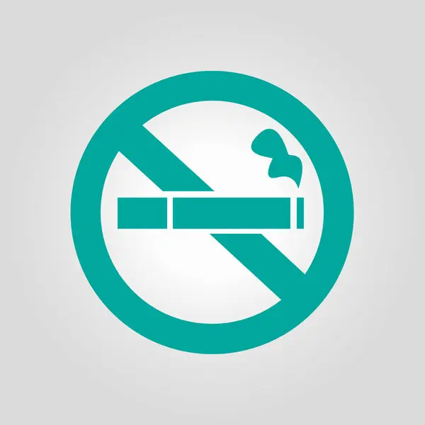 Pas Icône Fumée Arrêtez Fumer Symbole Illustration Vectorielle Cigarette Bout — Image vectorielle