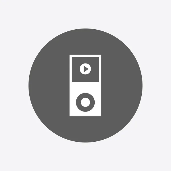 Portable Media Player Icon Flat Design Style — Stock Vector