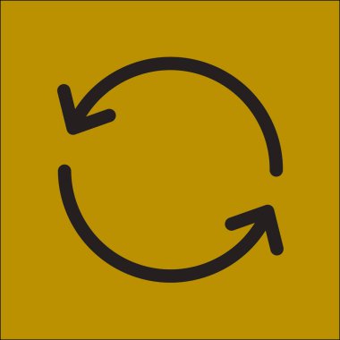 Dairesel ok işareti simge vektör. Düz tasarım stili.