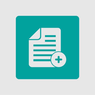 Ok simgesiyle belge. Kağıt ekleyin. Sayfa ekleme.