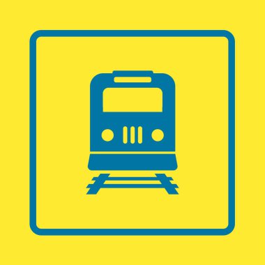 Tren simgesi. Metro sembolü. Tren istasyonu işareti.