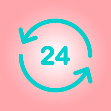 Saat saat etrafında bir gün simgesini açın. Rozet-saat çalışma süresi.