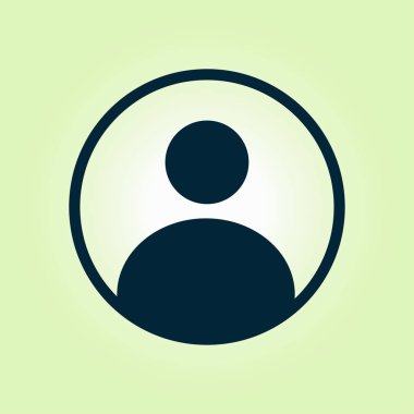 Bağlantı işareti. Kullanıcı işareti simgesi. Kişi sembolü. İnsan avatar. Düz stil. 