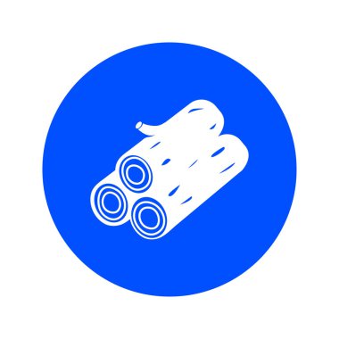 Ahşap simgesi. Tüm oduncu. Yenilenebilir kaynak simgesi.