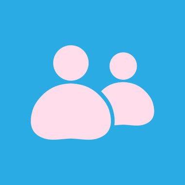 İnsanlar ya da sosyal işareti simgesi. Lider ve onun takipçisi.