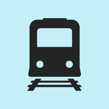 Tren simgesi. Metro sembolü. Tren istasyonu işareti.