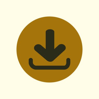 Simgesini indirin. Düğme yükleyin. Düz tasarım stili.