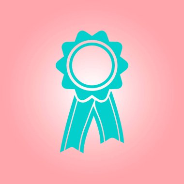  Kurdele simgesi ile rozet. Ödülü rozet şerit erkek ile.