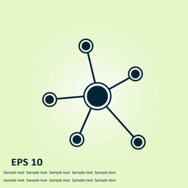 Sosyal ağ tek simge. Küresel teknoloji. İş sosyal bağlantıları ağ.