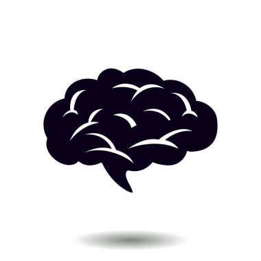 Beyin simgesi. İnsan akıllı akıllı zihin. Nöroloji sembolü.