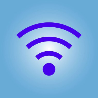 WiFi sembolü. Vektör kablosuz ağ kutsal kişilerin resmi. Düz tasarım stili.