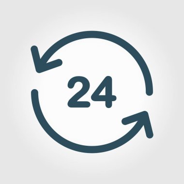 Saat saat etrafında bir gün simgesini açın. Rozet-saat çalışma süresi.