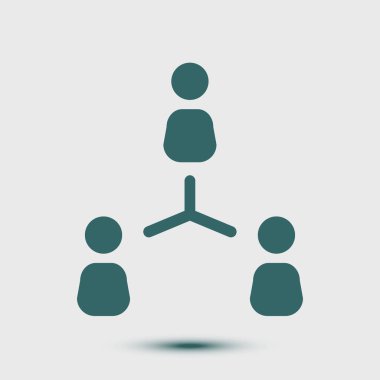 İletişim konsepti. Sosyal ağ tek simgesi. Küresel teknoloji İş dünyasındaki sosyal bağlantılar ağı.