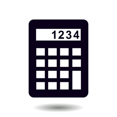 Hesap makinesi simge. Maliyet fiyatını hesaplamak. Düz tasarım stili. 