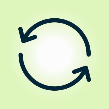 Dairesel ok işareti simge vektör. Düz tasarım stili.