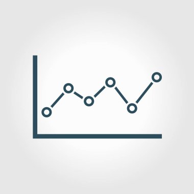 Grafik grafik simgesi. Diyagram simgesi. Düz tasarım stili.