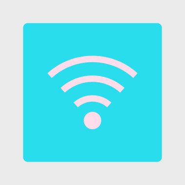 WiFi sembolü. Vektör kablosuz ağ kutsal kişilerin resmi. Düz tasarım stili.