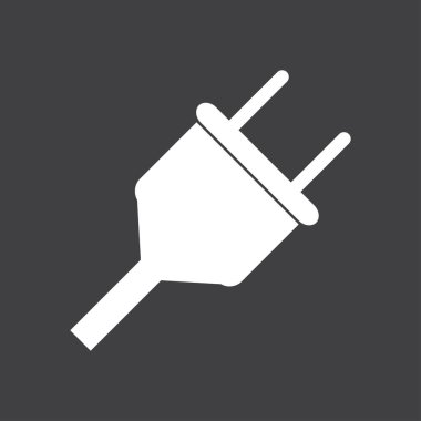 Vektör elektrik prizinden sembolü. Web düz simgesi.