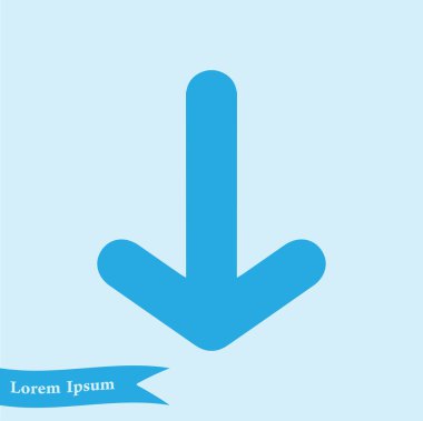 Ok simgesi. Kara navigasyonu için işaretçi yönünü.