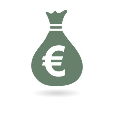 Euro para birimi simgesini EUR'dir. Düz tasarım stili. 