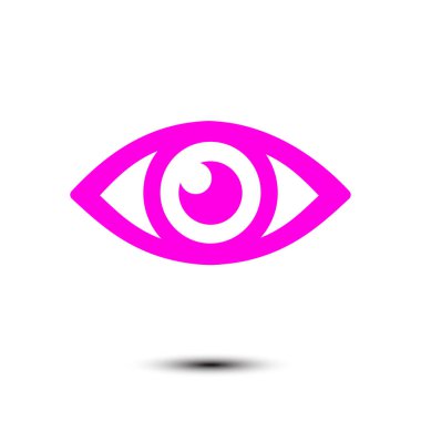 Göz simgesini. İzleme ve gözetim sistemi. Düz tasarım stili.