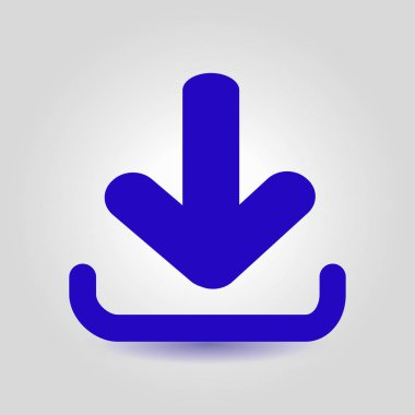 Simgesini indirin. Düğme yükleyin. Düz tasarım stili.