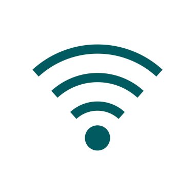 WiFi sembolü. Vektör kablosuz ağ kutsal kişilerin resmi. Düz tasarım stili.