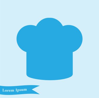 Chef şapka işareti simgesi. Şapka pişirme sembolü.