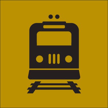 Tren simgesi. Metro sembolü. Tren istasyonu işareti.