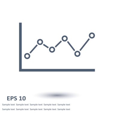 Grafik grafik simgesi. Diyagram simgesi. Düz tasarım stili.