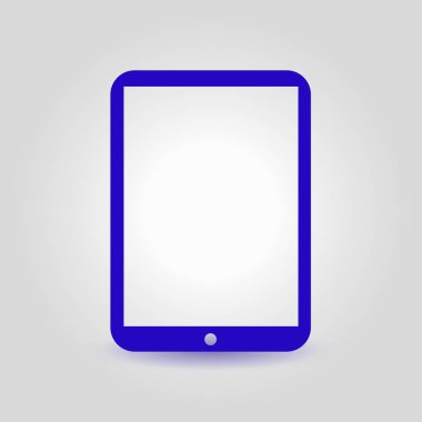 Modern dijital tablet Pc simgesi. Düz tasarım simgesi. 