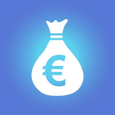 Euro para birimi simgesini EUR'dir. Düz tasarım stili. 