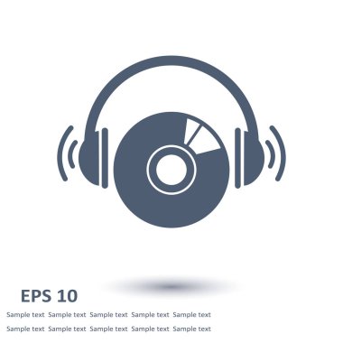 CD veya Dvd simgesini. Kompakt disk erkek. Düz tasarım stili.