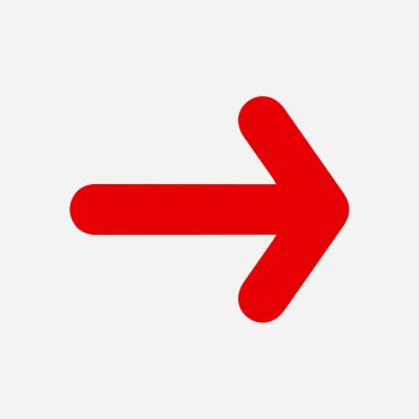 Ok simgesi. Kara navigasyonu için işaretçi yönünü.