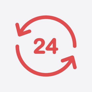 Saat saat etrafında bir gün simgesini açın. Rozet-saat çalışma süresi.