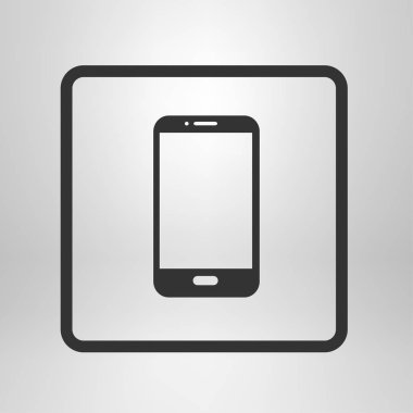 Smartphone simge vektör Illustration. Düz tasarım stili. 