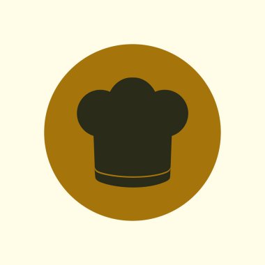 Chef şapka işareti simgesi. Şapka pişirme sembolü.