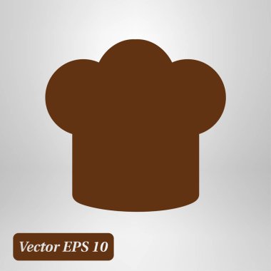 Chef şapka işareti simgesi. Şapka pişirme sembolü.