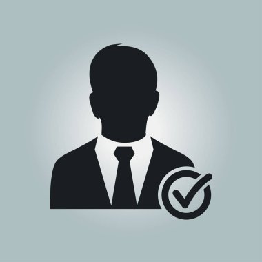 Kullanıcı işareti simgesi ekleyin. Arkadaş simgesi eklemek. Düz tasarım stili.