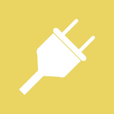 Vektör elektrik prizinden sembolü. Web düz simgesi.