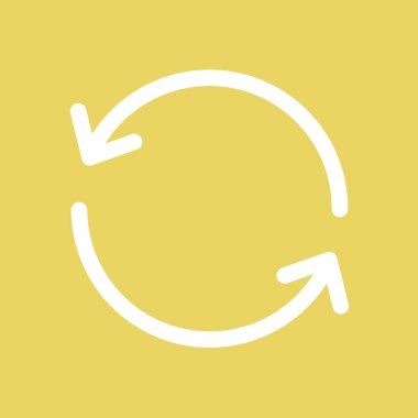 Dairesel ok işareti simge vektör. Düz tasarım stili.