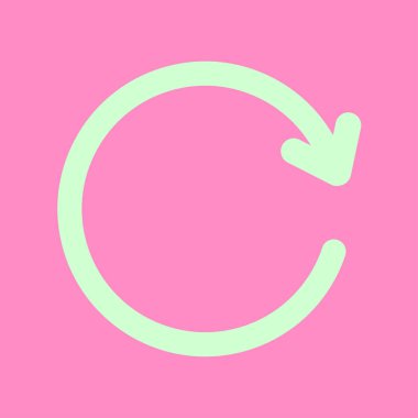 Dairesel ok işareti simge vektör. Sağa taşır oku.