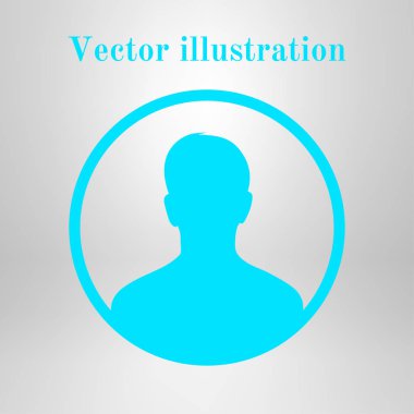 Kullanıcı simgesi simgesi. Kişi sembolü. İnsan avatarı. Düz stil.. 