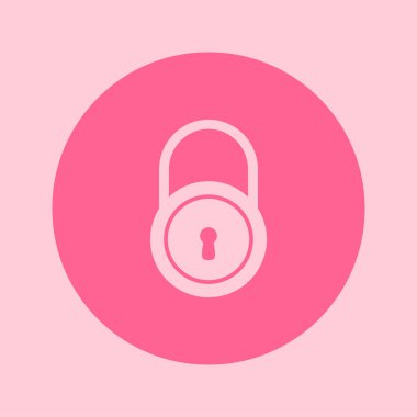 Kilit simgesi. Düz tasarım stili. Kullanıcı erişimi.