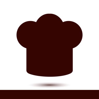 Chef şapka işareti simgesi. Şapka pişirme sembolü.