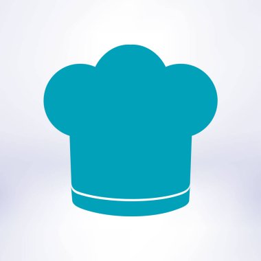 Chef şapka işareti simgesi. Şapka pişirme sembolü.